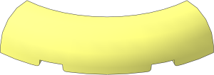 Brick  4 x  4 x  1 Corner Round with Curved Top
