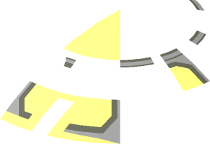 ~Dish  6 x  6 Inverted - No Studs with Handle with SW Millennium Falcon Cannon Window - 1/2 Handle Section