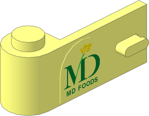 Door  1 x  3 x  1 Left with MD Foods Logo Sticker