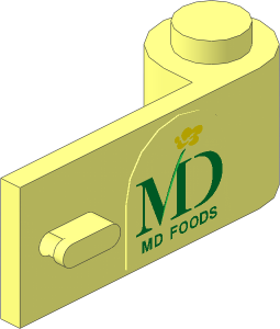 Door  1 x  3 x  1 Right with MD Foods Logo Sticker