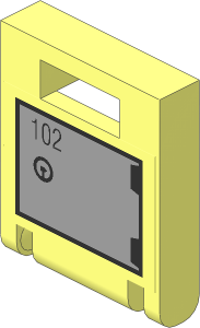 Container Box  2 x  2 x  2 Door with Locker "102" Sticker