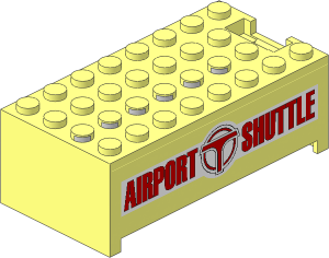 ~Electric  9V Battery Box  4 x  8 x  2.333 Cover with Airport Shuttle Stickers on Both Sides