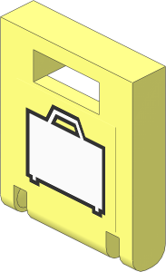 Container Box  2 x  2 x  2 Door with White Suitcase Sticker