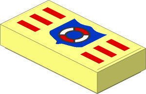 Tile  1 x  2 with Coastguard Logo Sticker