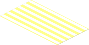 Sticker  1.6 x  2.9 with Six White/Clear Stripes