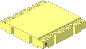 Platform 16 x 16 x  2.333 Even with Black "3" Sticker