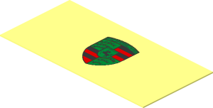 Sticker  0.8 x  1.7 with Porsche Badge on Transparent Background