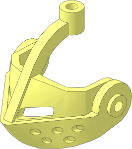 Minifig Helmet Visor Pointed with Rounded Nose