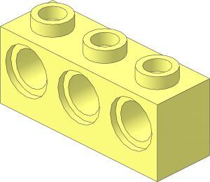 Technic Brick  1 x  3 with Holes