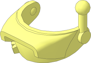 Minifig Helmet Visor Shielded with Antenna