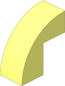 Brick  2 x  1 x 1.667 with Curved Top