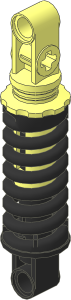 Technic Shock Absorber  9L Thick with Black Fake Spring (Extended)