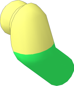 Minifig Arm Right with Bright Green Lower Arm Pattern