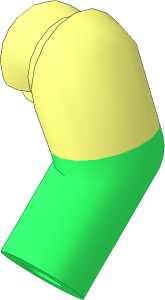 Minifig Arm Left with Bright Green Lower Arm Pattern