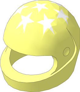 Minifig Helmet Standard with 7 White Stars Pattern