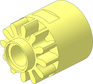 Technic Gear 12 Tooth with Clutch on One Side