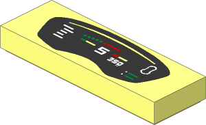 Tile  1 x  3 with McLaren P1 Dashboard Pattern