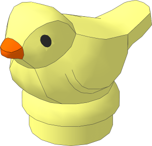 Animal Bird Songbird with Black Eyes and Orange Beak Pattern