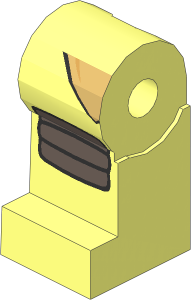 Minifig Leg Right with Turtle Shell and Dark Brown Knee Pad Pattern