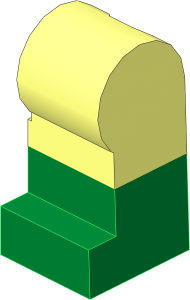 Minifig Leg Left with Green Lower Leg Pattern