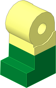 Minifig Leg Right with Green Lower Leg Pattern