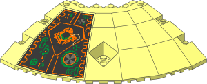 Panel 14 x 14 x  2.667 Quarter Saucer with Left UFO Pattern