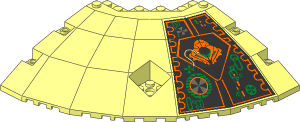 Panel 14 x 14 x  2.667 Quarter Saucer with Right UFO Pattern