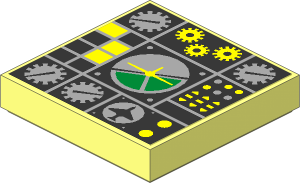 Tile  2 x  2 with Avionics Green and Light Grey Right Sticker