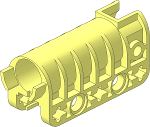 ~Technic Competition Cannon with Flat Bottom Body with Groove