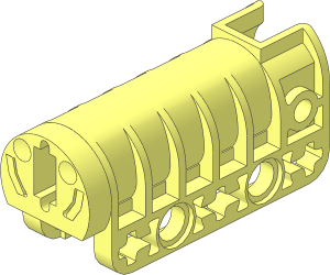 ~Technic Competition Cannon with Flat Bottom and Grooves without Trigger