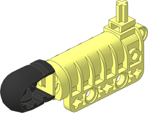 Technic Competition Cannon with Flat Bottom with Short Trigger (Loaded with Arrow)