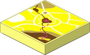 Tile  2 x  2 with Map Heartlake City Sticker