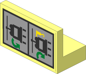 Panel  1 x  2 x  1 with Helicopter Hook Arm Instructions Sticker