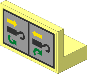 Panel  1 x  2 x  1 with Helicopter Hook Instructions Sticker