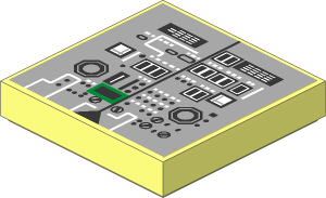Tile  2 x  2 with Lunar Lander Control and Circuitry Panel Sticker
