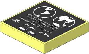 Tile  2 x  2 with Globes and Signatures Sticker