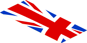 Sticker  2.8 x  6.7 with Partial Left United Kingdom Flag
