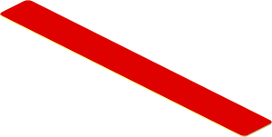 Sticker  0.4 x  3.3 Red
