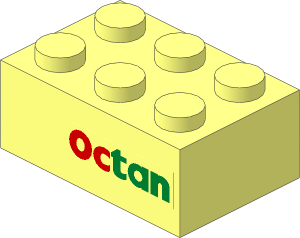 Brick  2 x  3 with Octan Right Sticker