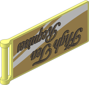 Flag  8 x  3 with Rod with "High Tea Requires" and United Kingdom Flag Right Model Stickers