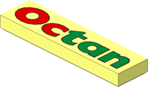Tile  1 x  4 with Octan Logo Sticker
