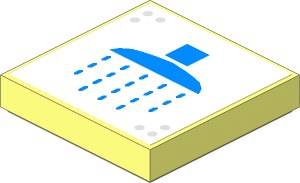 Tile  2 x  2 with Shower Head Sticker