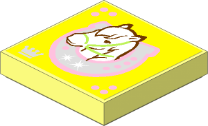 Tile  2 x  2 with Horse Head Facing Left in Horseshoe Sticker