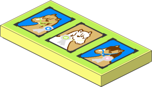 Tile  2 x  4 with Three Horse Portraits Sticker