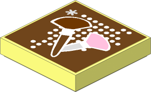 Tile  2 x  2 with Makeup Brushes Sticker