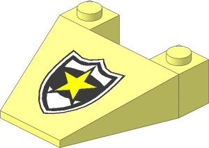 Wedge  4 x  4 with Police Yellow Star Badge Pattern