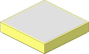 Tile  2 x  2 with Chrome Silver Mirror Sticker