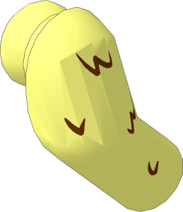 Minifig Arm Right with Reddish Brown Fur Pattern