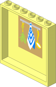 Panel  1 x  6 x  5 with Herbs, Tea Towel and Ladle Sticker