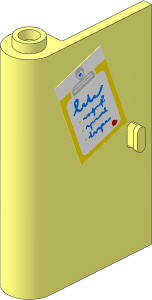 Door  1 x  3 x  4 Left with Clipboard Sticker